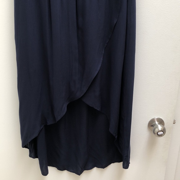 Splendid Skirt - high/low design. elastic waist. navy M - Picture 2 of 7